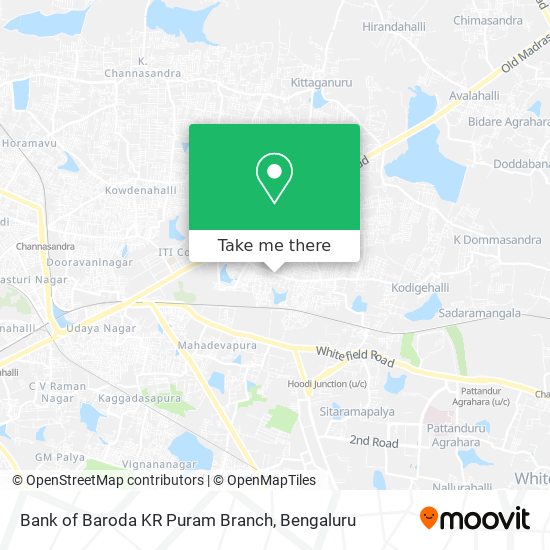 Bank of Baroda KR Puram Branch map