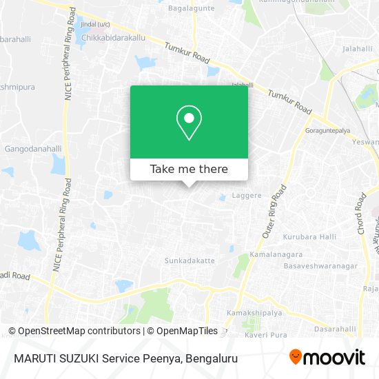 MARUTI SUZUKI Service Peenya map