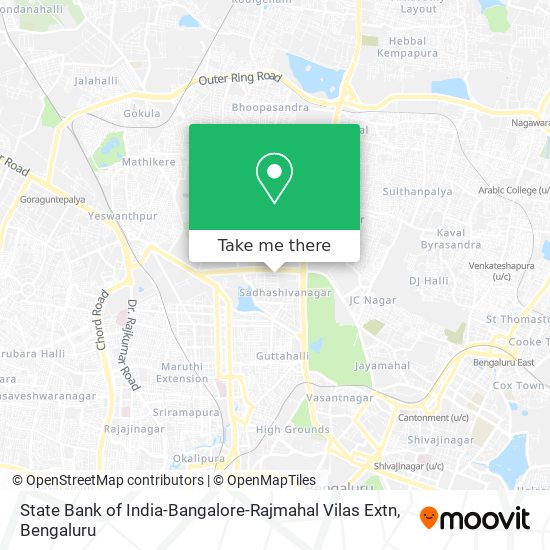 State Bank of India-Bangalore-Rajmahal Vilas Extn map