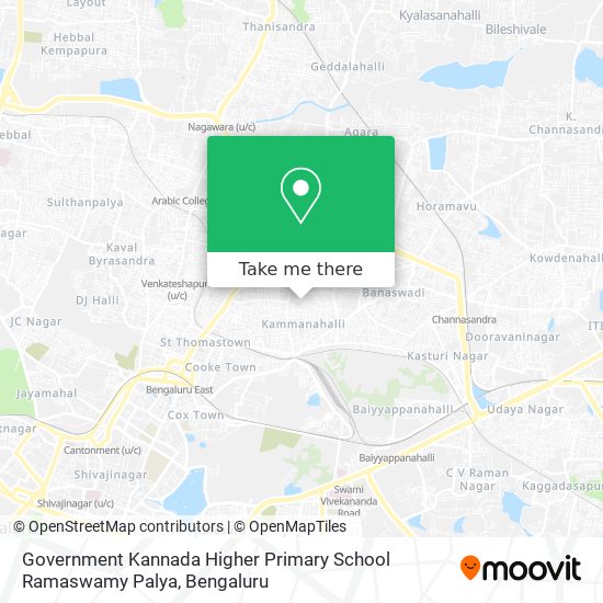 Government Kannada Higher Primary School Ramaswamy Palya map