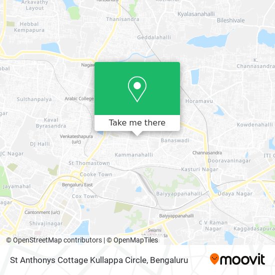 St Anthonys Cottage Kullappa Circle map