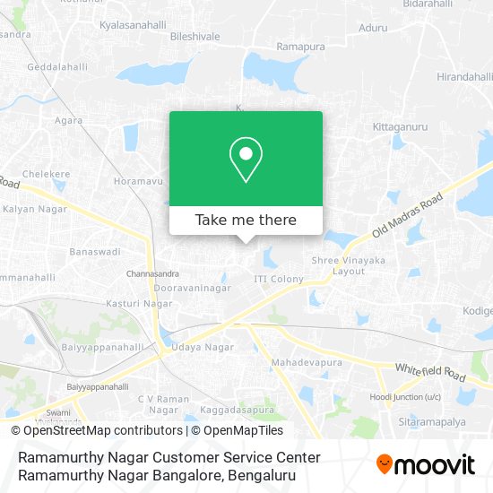 Ramamurthy Nagar Customer Service Center Ramamurthy Nagar Bangalore map