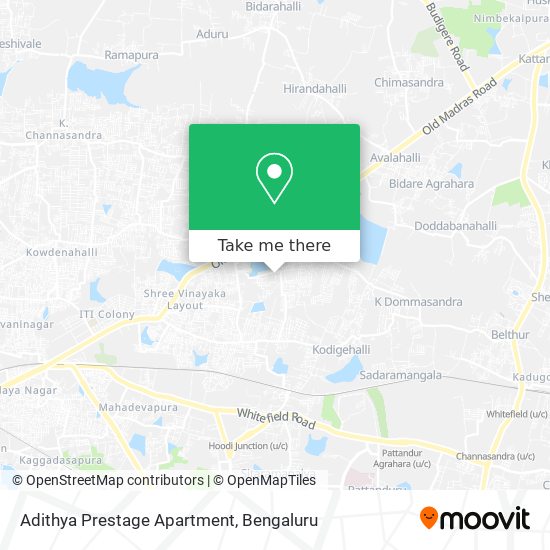 Adithya Prestage Apartment map