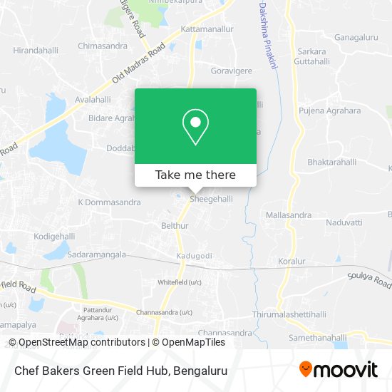 Chef Bakers Green Field Hub map