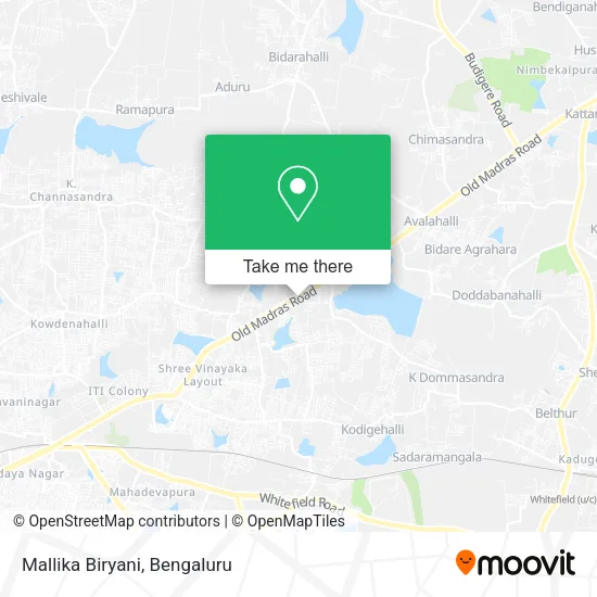 Mallika Biryani map