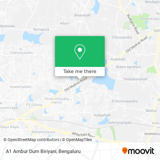 A1 Ambur Dum Biriyani map