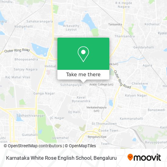 Karnataka White Rose English School map
