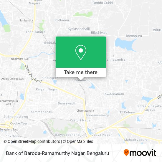Bank of Baroda-Ramamurthy Nagar map