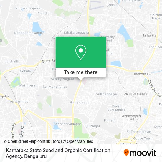 Karnataka State Seed and Organic Certification Agency map