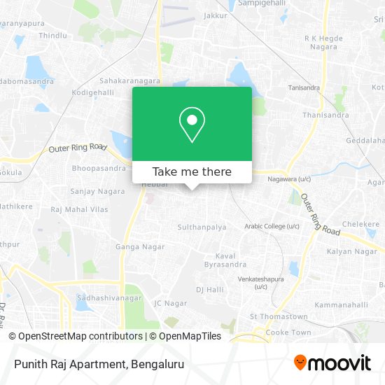 Punith Raj Apartment map