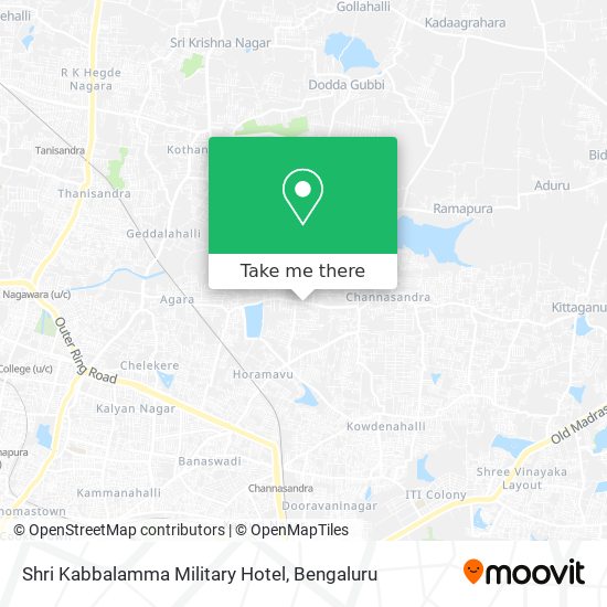 Shri Kabbalamma Military Hotel map