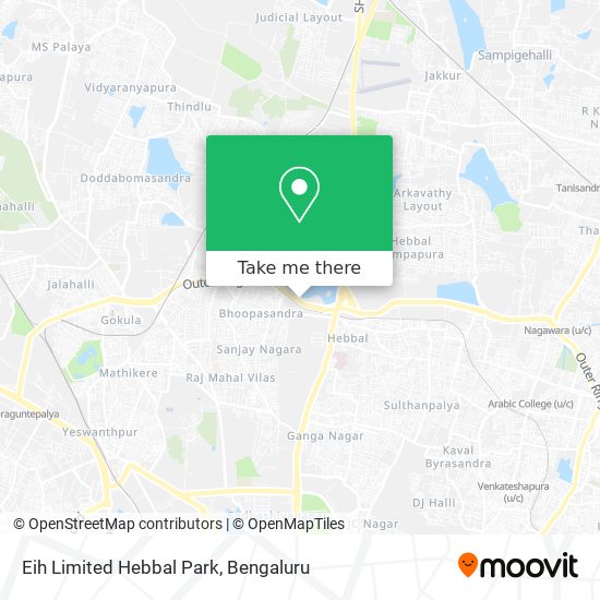 Eih Limited Hebbal Park map