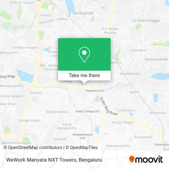 Wework Manyata NXT Towers map