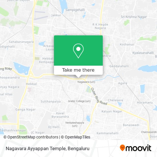 Nagavara Ayyappan Temple map