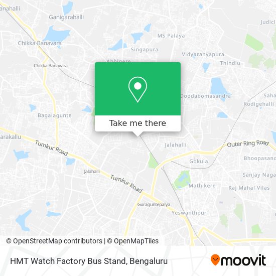 HMT Watch Factory Bus Stand map