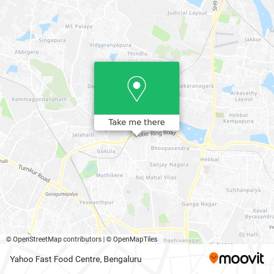 Yahoo Fast Food Centre map