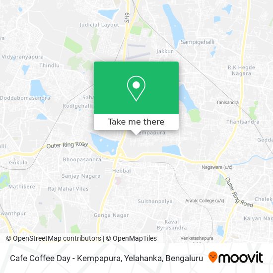 Cafe Coffee Day - Kempapura, Yelahanka map