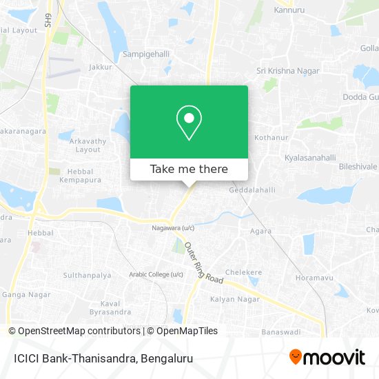 ICICI Bank-Thanisandra map
