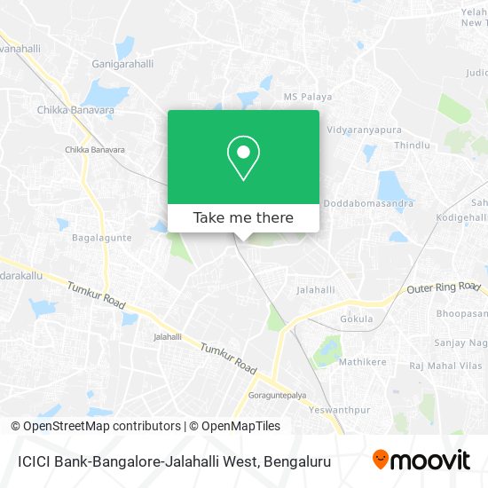 ICICI Bank-Bangalore-Jalahalli West map