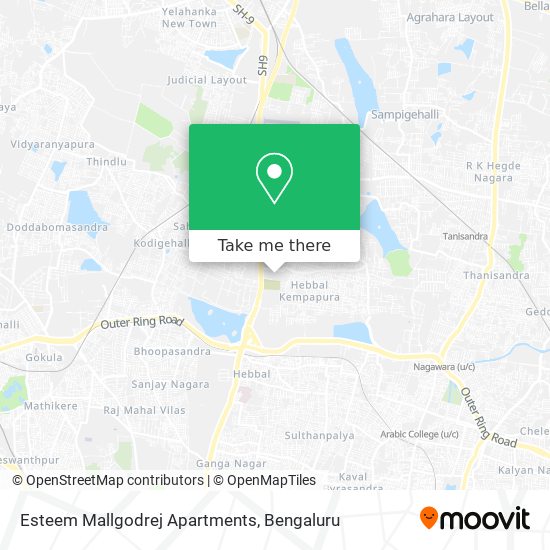 Esteem Mallgodrej Apartments map