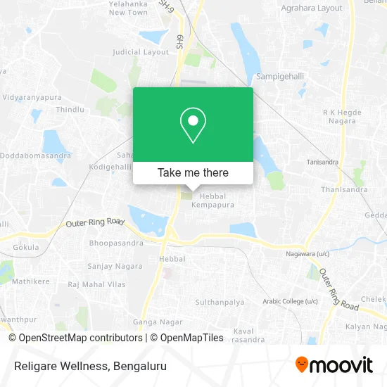Religare Wellness map