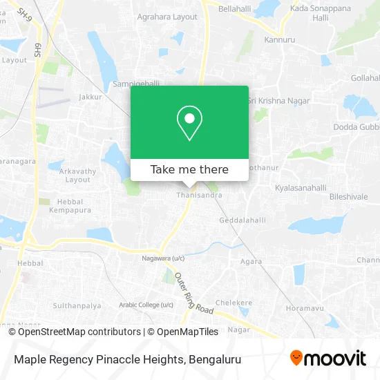 Maple Regency Pinaccle Heights map