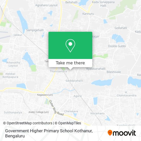 Government Higher Primary School Kothanur map