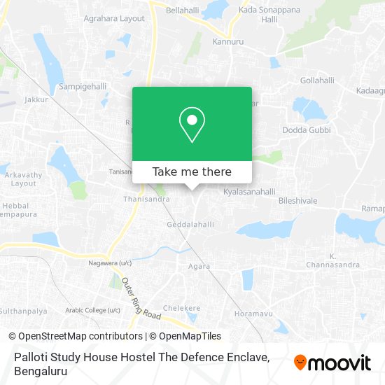 Palloti Study House Hostel The Defence Enclave map