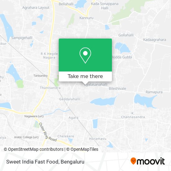 Sweet India Fast Food map