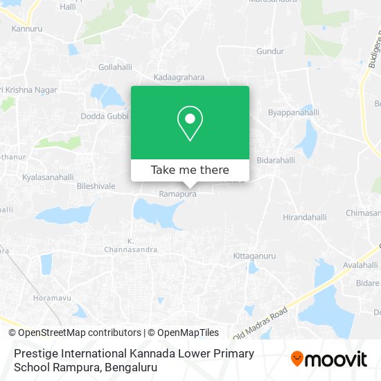 Prestige International Kannada Lower Primary School Rampura map