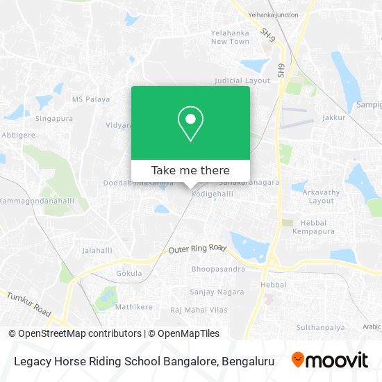 Legacy Horse Riding School Bangalore map