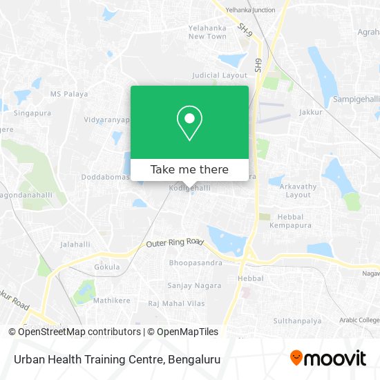 Urban Health Training Centre map