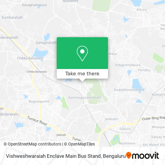 Vishweshwaraiah Enclave Main Bus Stand map