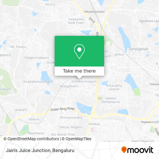 Jain's Juice Junction map