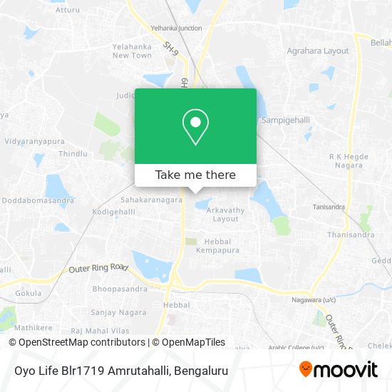 Oyo Life Blr1719 Amrutahalli map