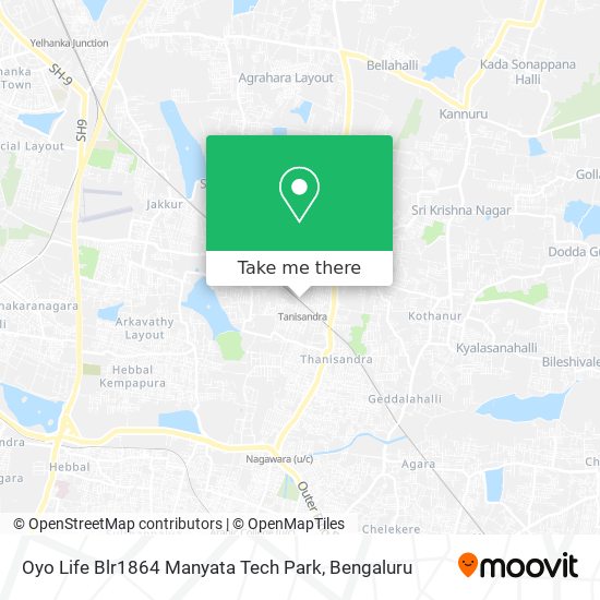 Oyo Life Blr1864 Manyata Tech Park map