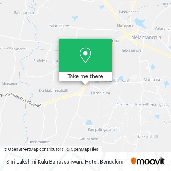 Shri Lakshmi Kala Bairaveshwara Hotel map