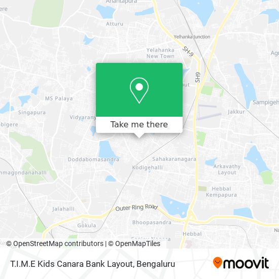 T.I.M.E Kids Canara Bank Layout map