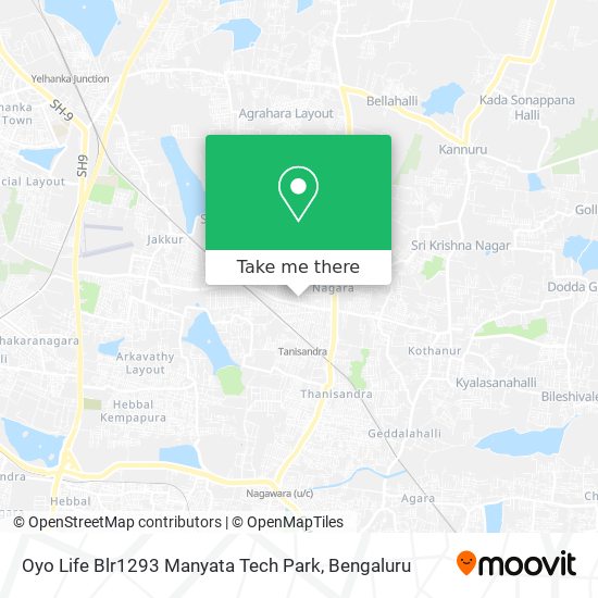 Oyo Life Blr1293 Manyata Tech Park map