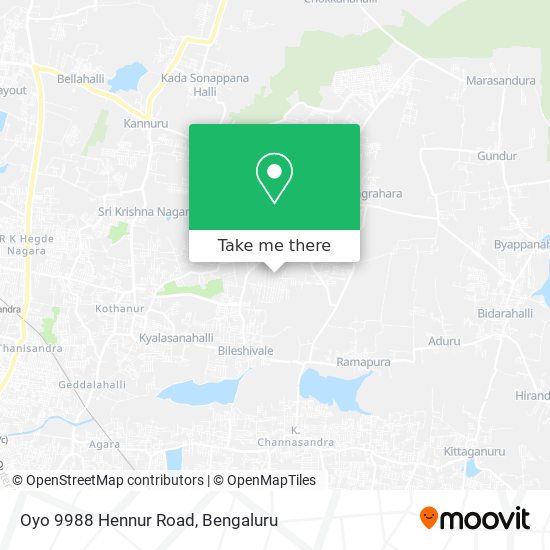 Oyo 9988 Hennur Road map