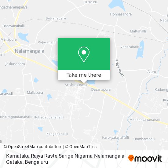 Karnataka Rajya Raste Sarige Nigama-Nelamangala Gataka map