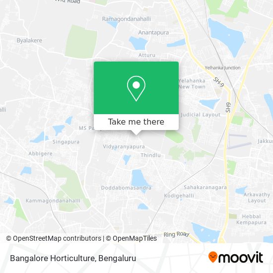 Bangalore Horticulture map