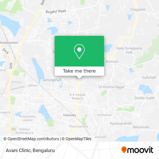 Avani Clinic map