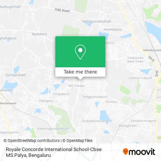 Royale Concorde International School-Cbse MS.Palya map