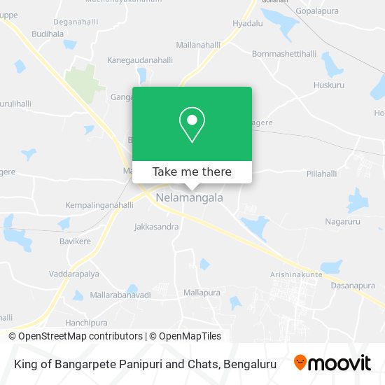 King of Bangarpete Panipuri and Chats map