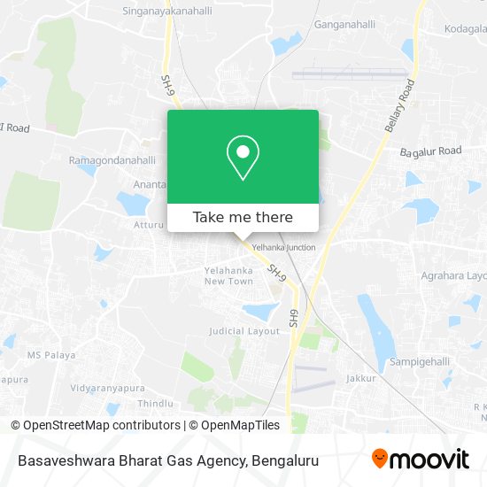 Basaveshwara Bharat Gas Agency map