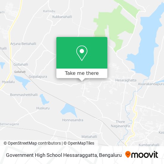 Government High School Hessaraggatta map