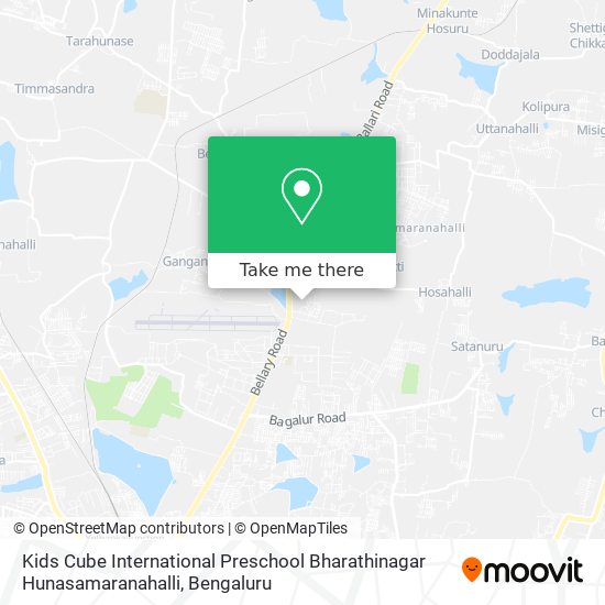 Kids Cube International Preschool Bharathinagar Hunasamaranahalli map