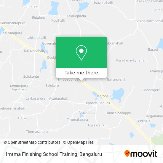 Imtma Finishing School Training map