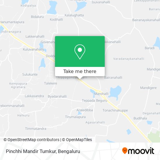 Pinchhi Mandir Tumkur map